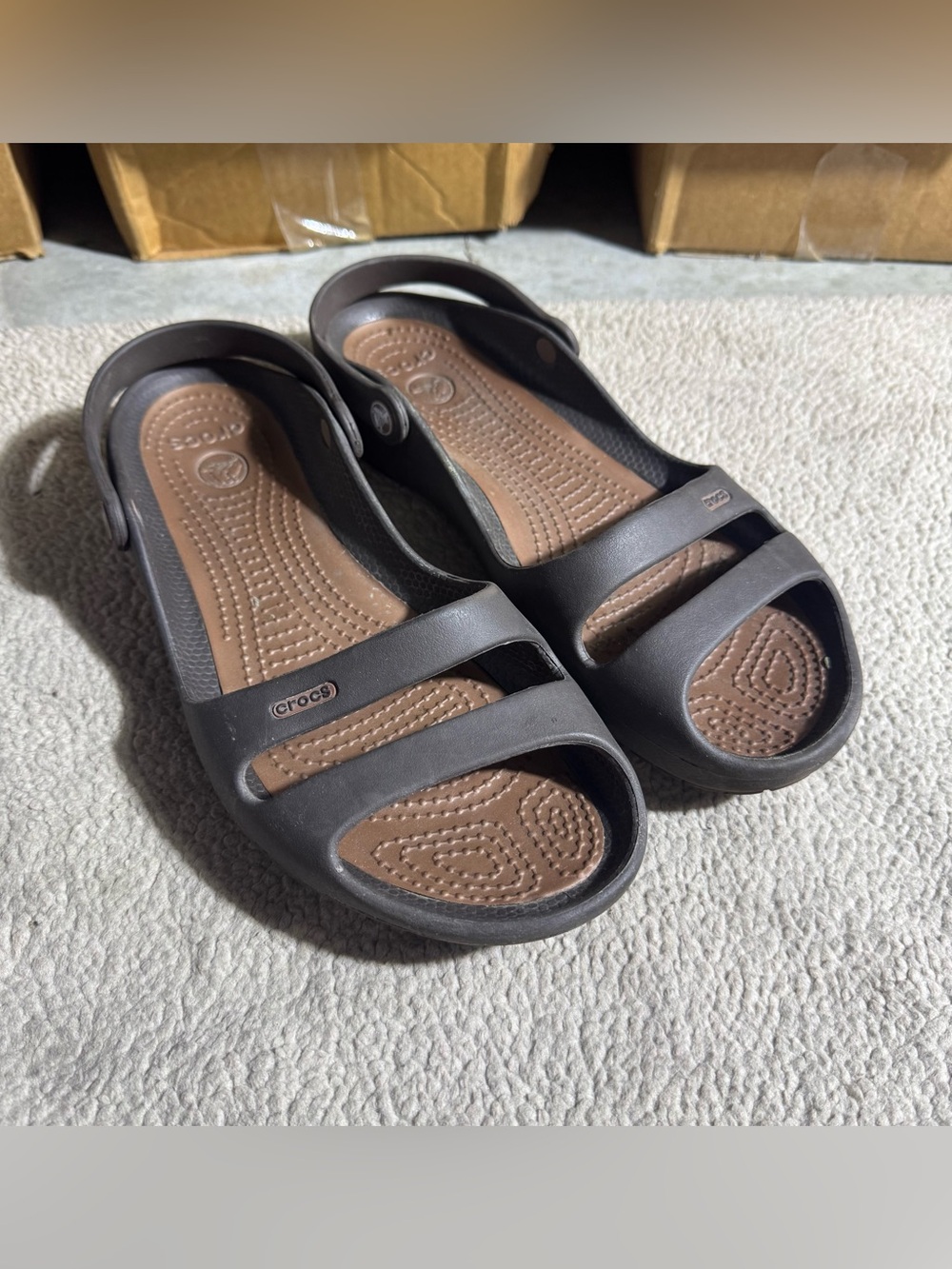 Crocs Shoes Womens 11 Cleo II Sandals Dual Strap Slingback Water Resistant Flats